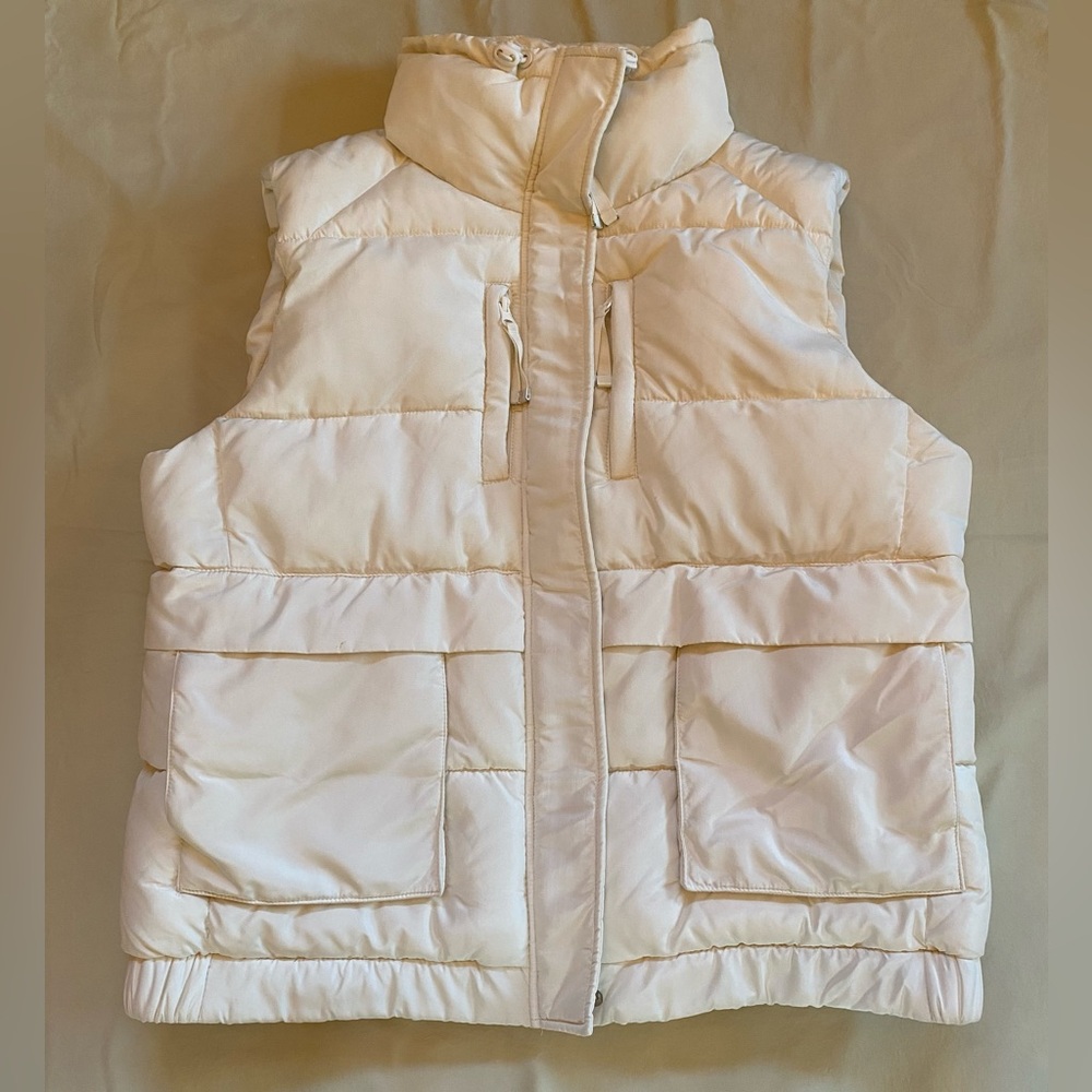 Max Studio Cream Puffer Vest
